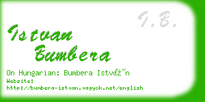 istvan bumbera business card